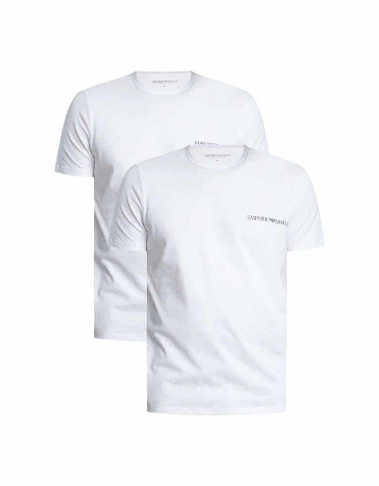 Lounge 2 Pack Stretch Cotton T-Shirt White/White