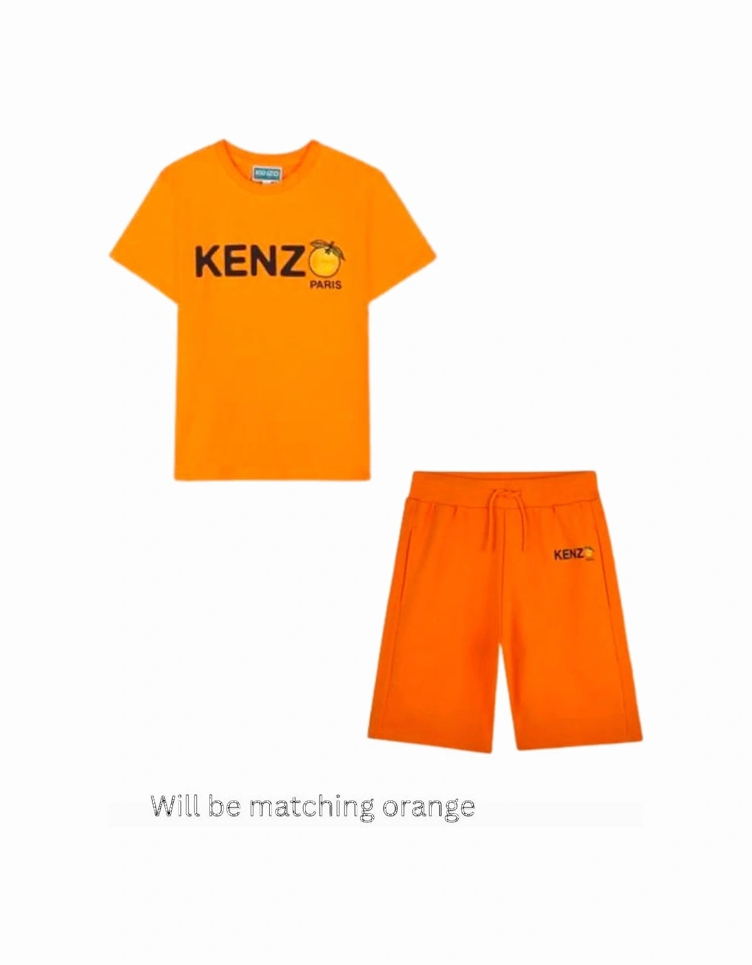 ORANGE T SHIRT/SHORTS SET, 2 of 1