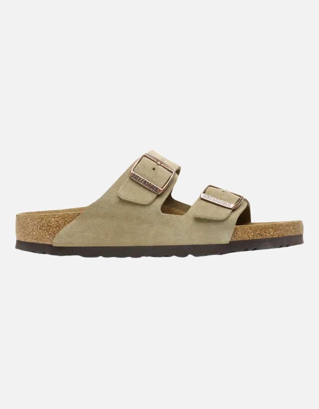 Women's Birkenstock Womens Arizona Suede Leather Sandal - Taupe - Brown - Size: 4