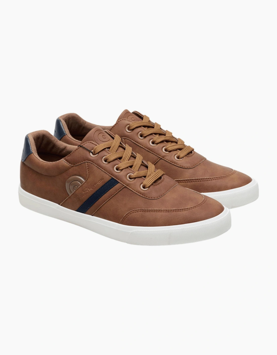 Men's Ben Sherman Mens Scooper Stripe Trainers - Brown - Size: 9