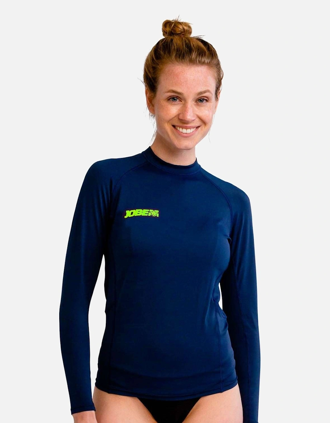 Women's Jobe Womens Rash Guard Long Sleeve Rash Vest - Navy - Size: 18/16
