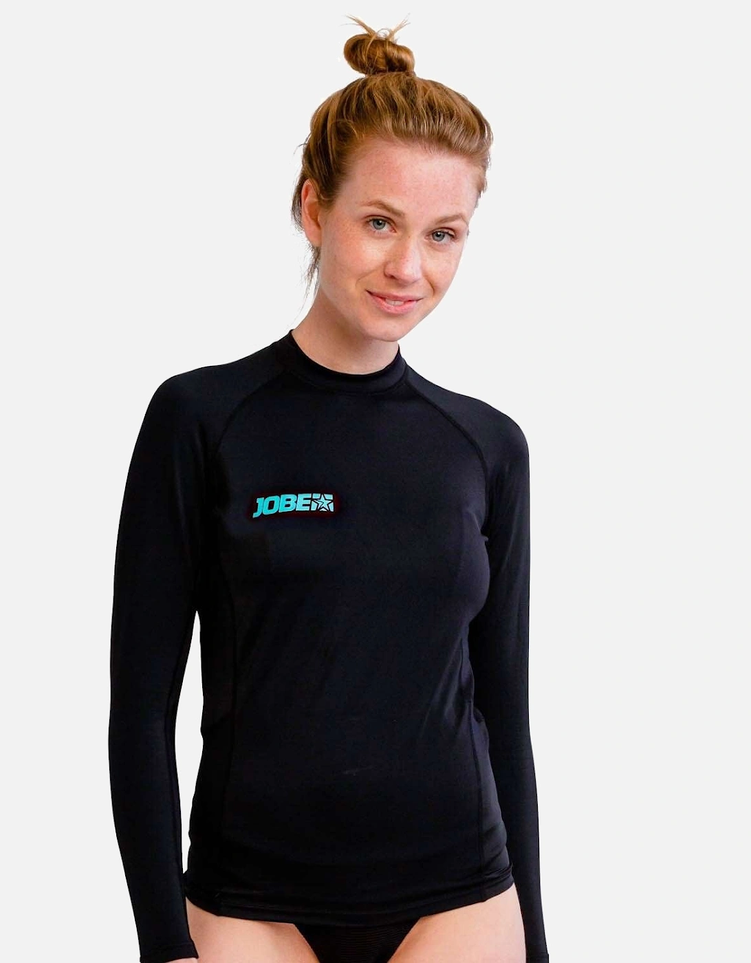 Women's Jobe Womens Rash Guard Long Sleeve Rash Vest - Black - Size: 10/8
