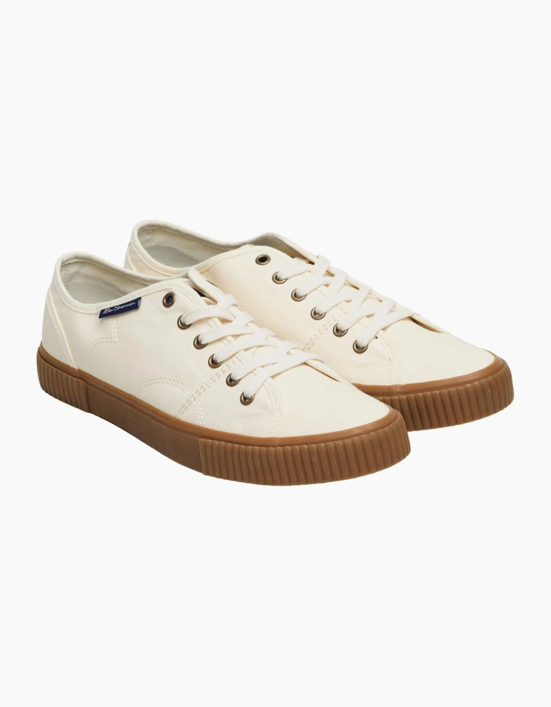 Men's Ben Sherman Mens Canvey Trainers - Cream - Size: 11