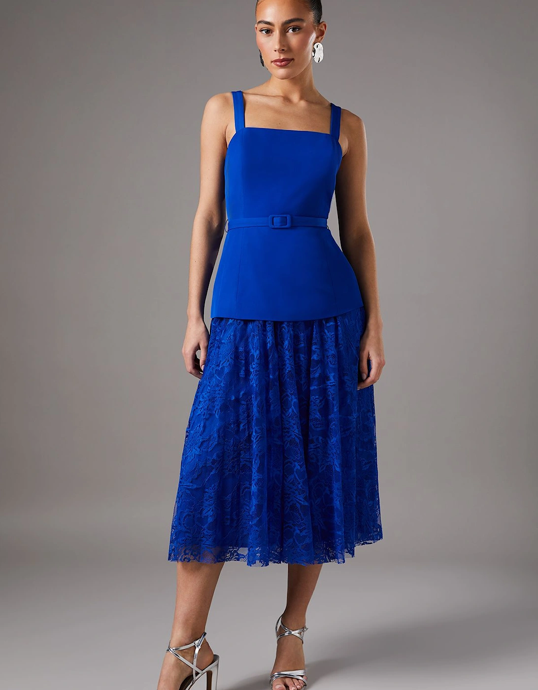 Lace Pleat Skirt Dress, 5 of 4