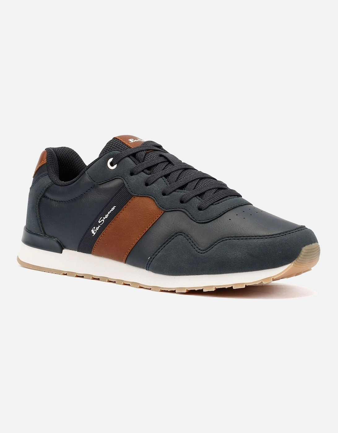 Owen Retro Men's Navy/Tan Trainers