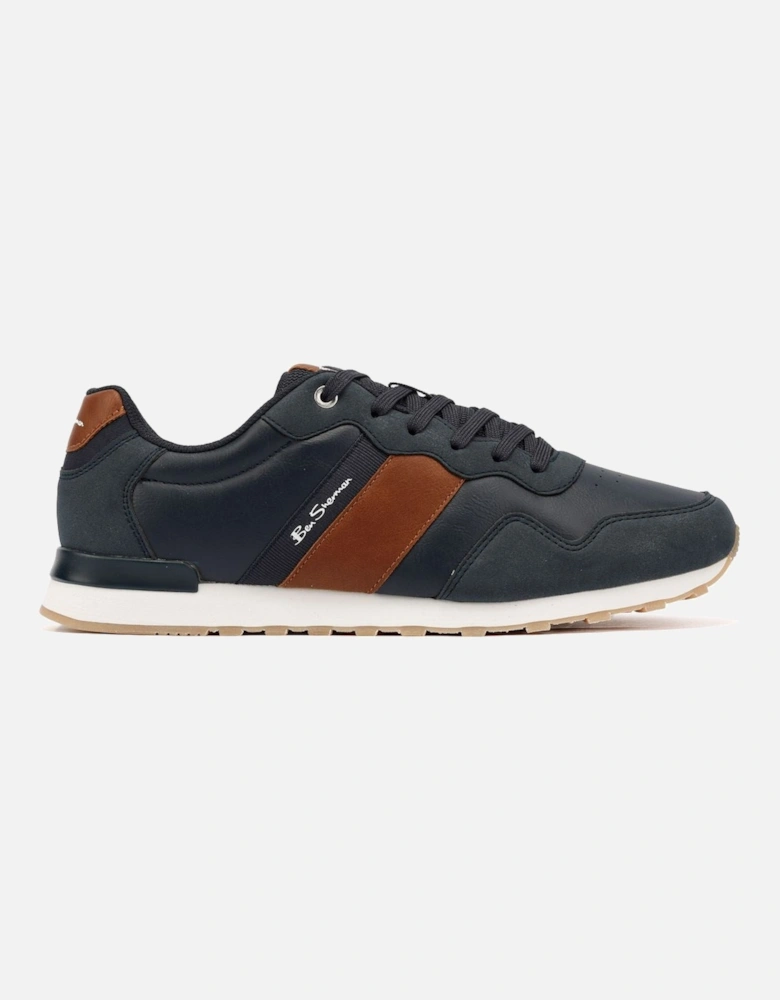 Owen Retro Men's Navy/Tan Trainers