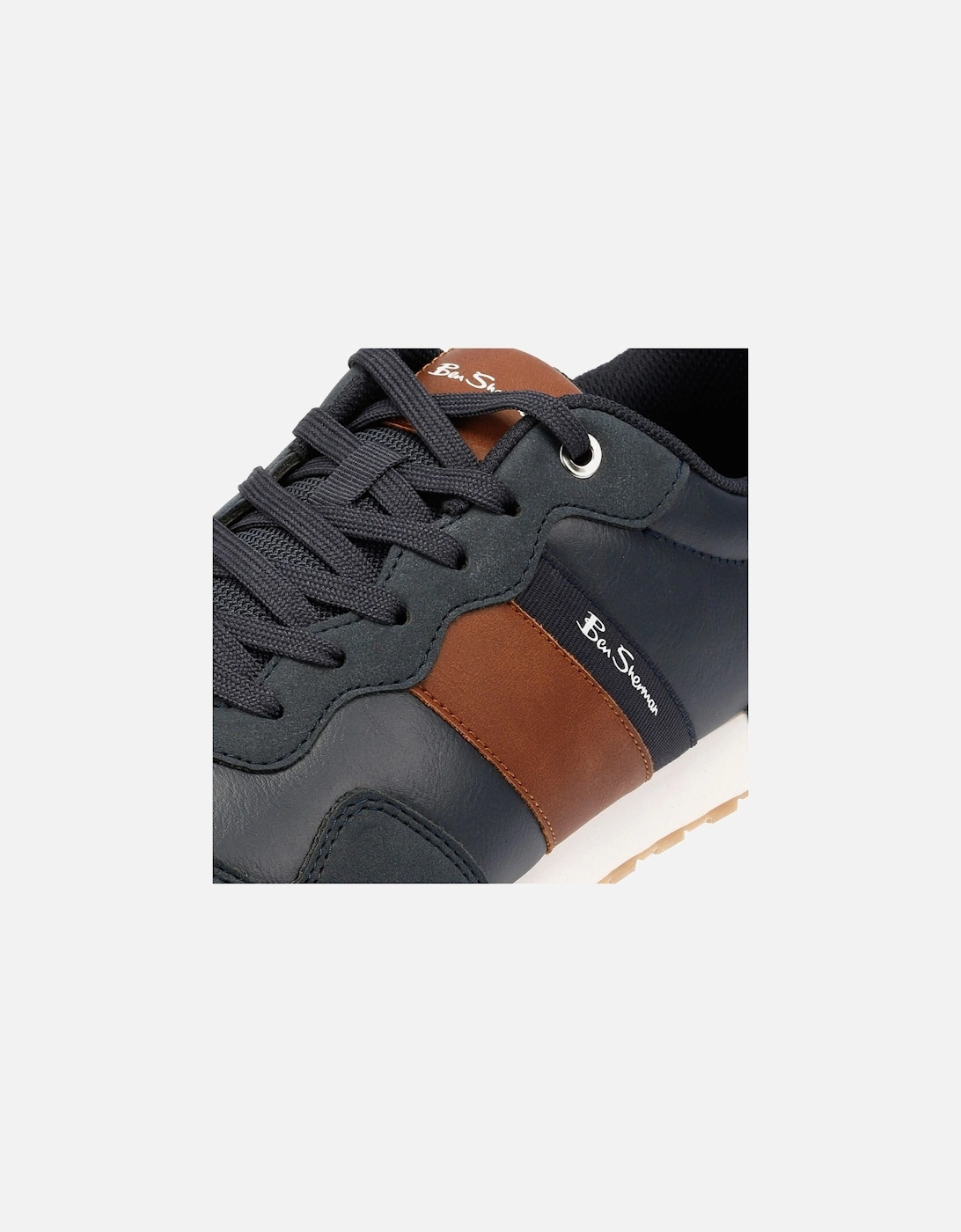 Owen Retro Men's Navy/Tan Trainers