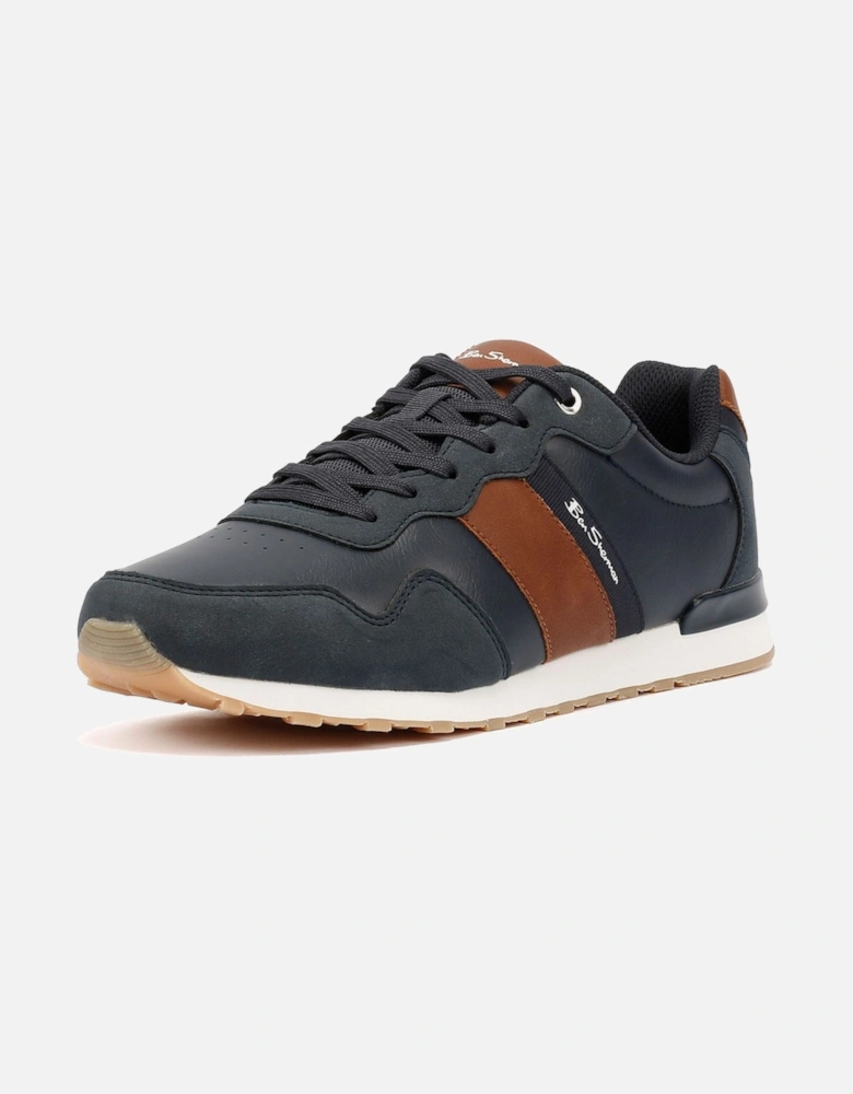 - BS19018 MENS OWEN RETRO SHOE NAVY/TAN