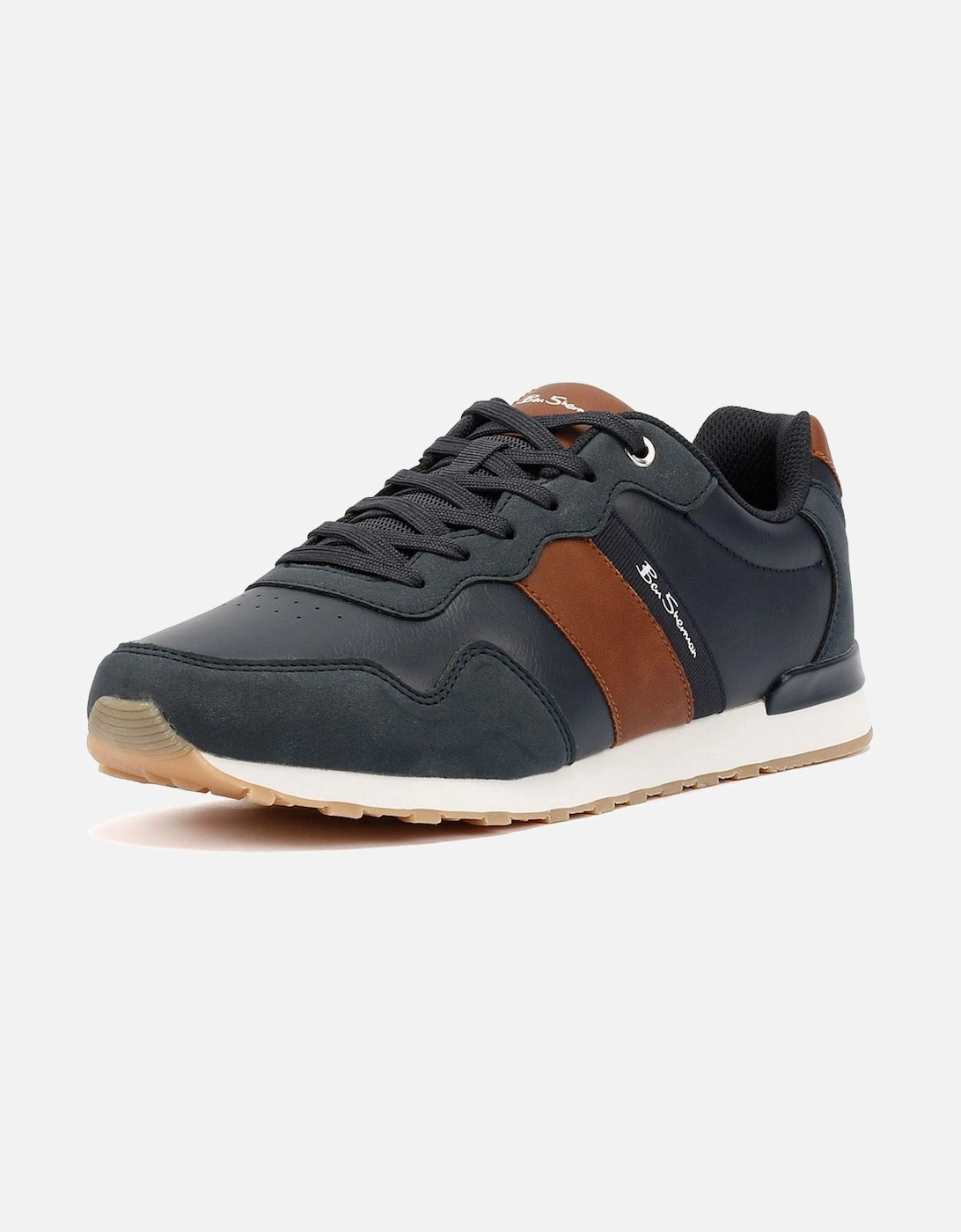 Owen Retro Men's Navy/Tan Trainers