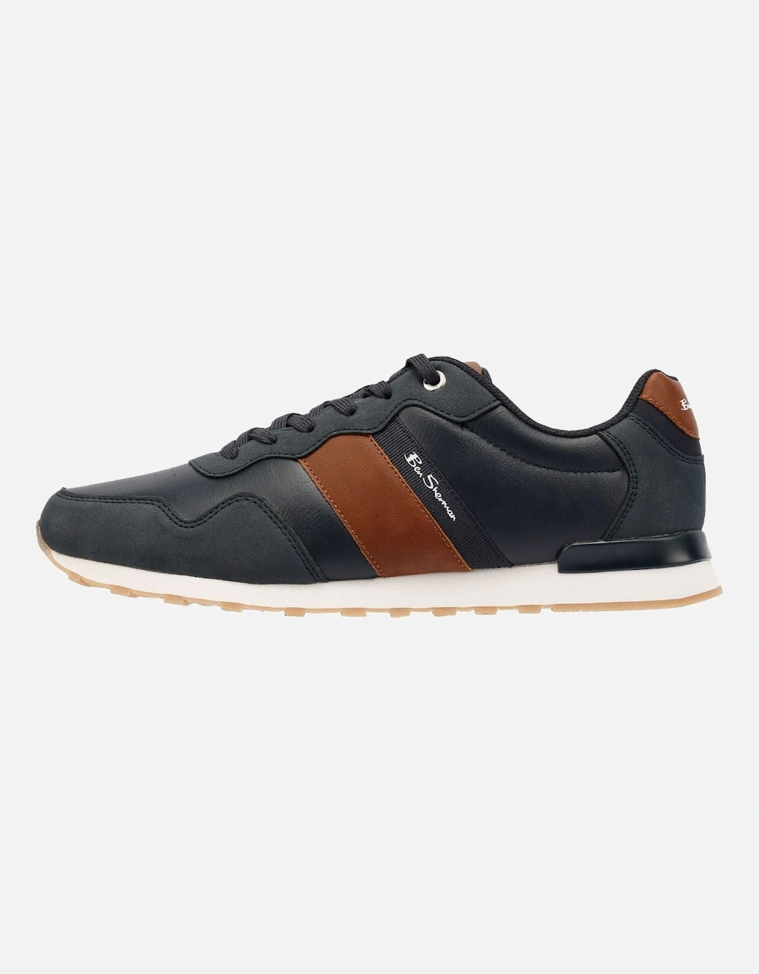 Owen Retro Men's Navy/Tan Trainers