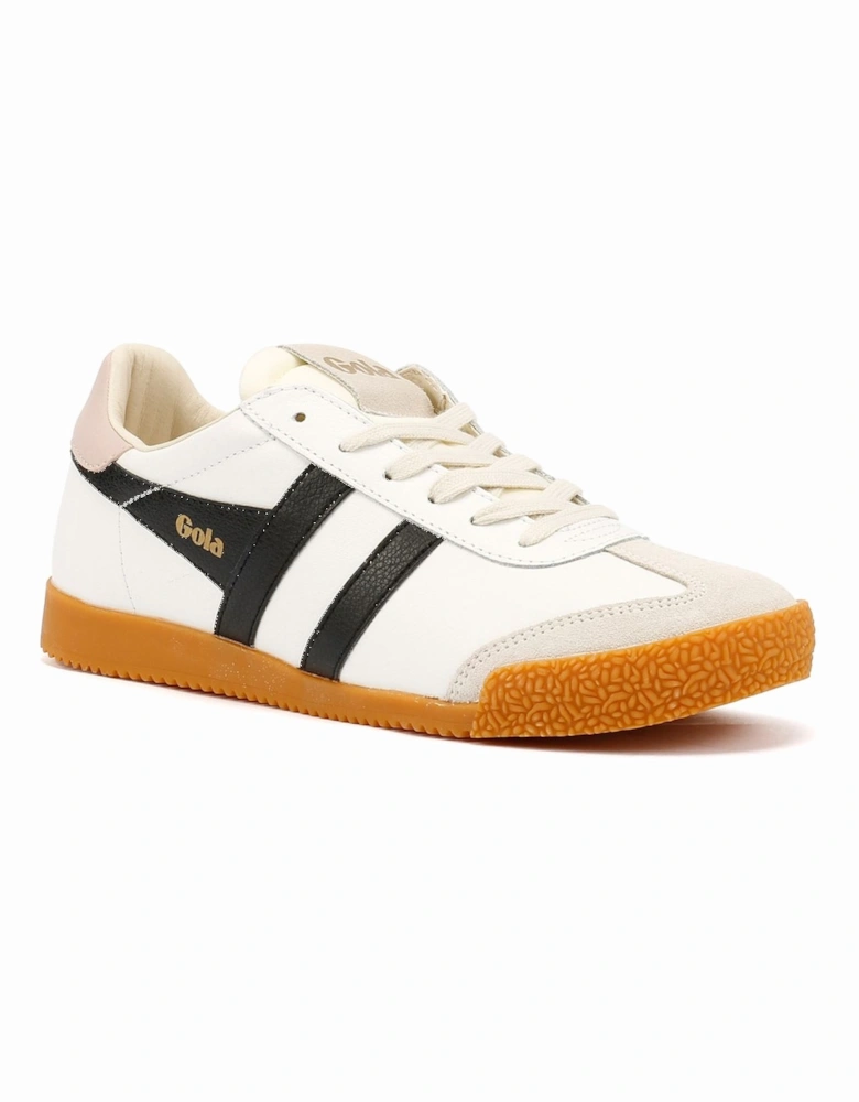 Elan Leather Women's White/Black/Chalk Pink Trainers