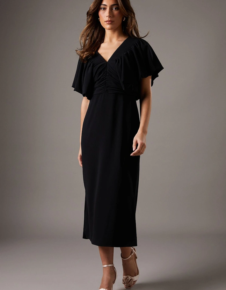 Puff Sleeve Midi Dress