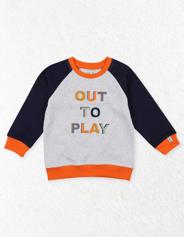 Boys Out To Play Sweatshirt - Grey