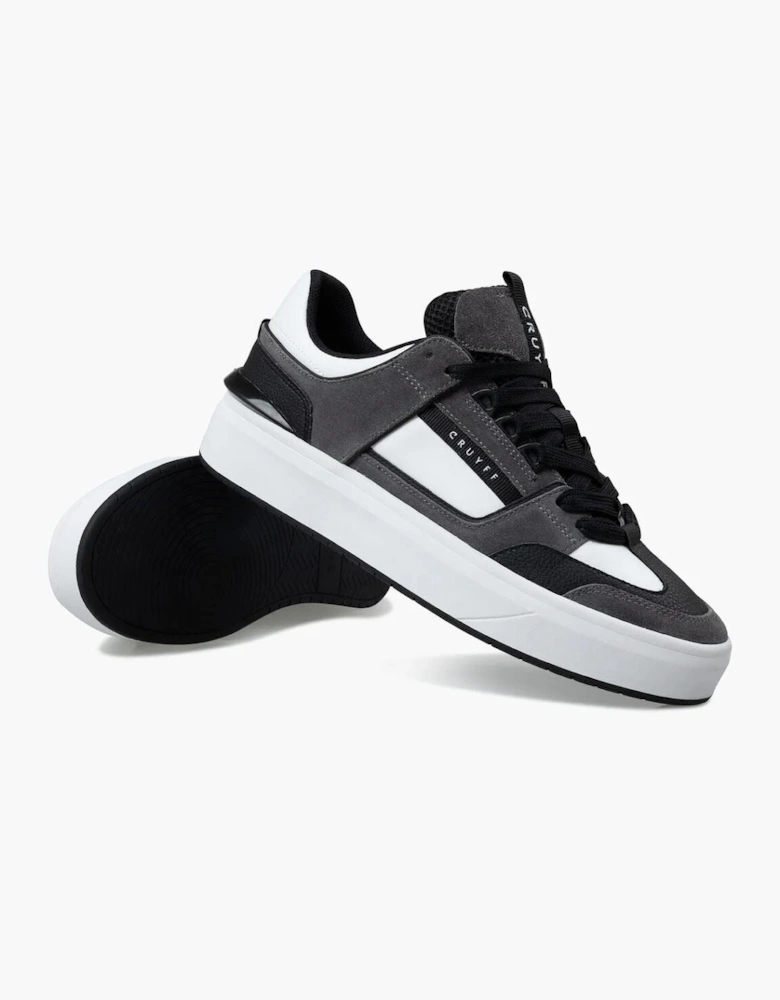 Kickturn Leather Men's Mid Grey/White Trainers