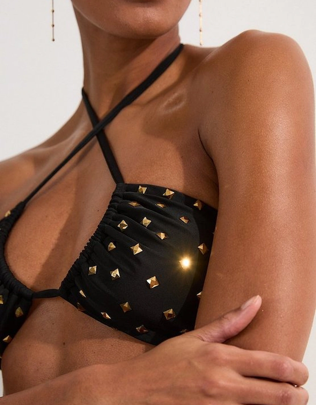 Gold Stud Bikini Top