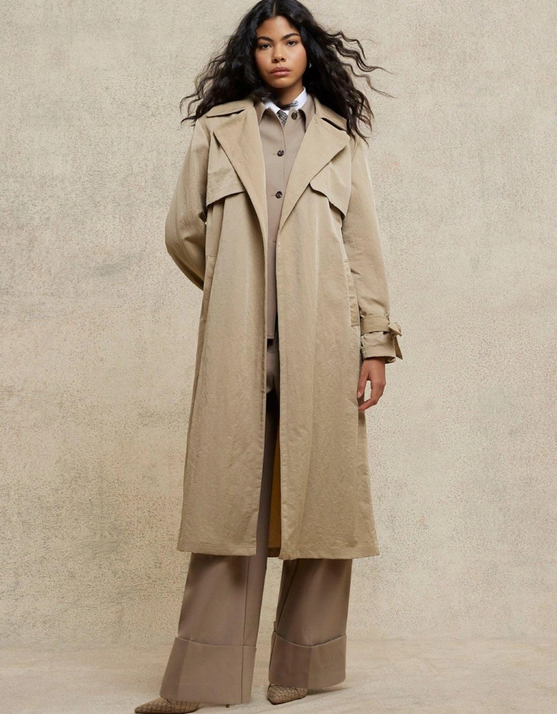 Relaxed Wrap Trench - Beige