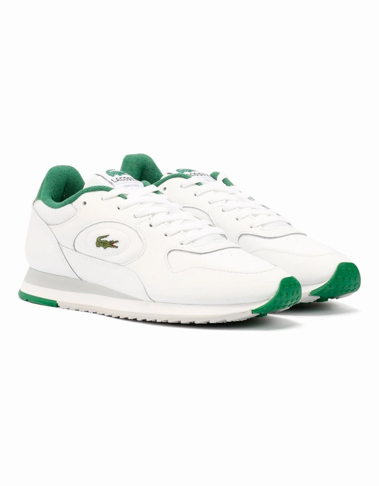 Linetrack Leather Men's White/Green Trainers