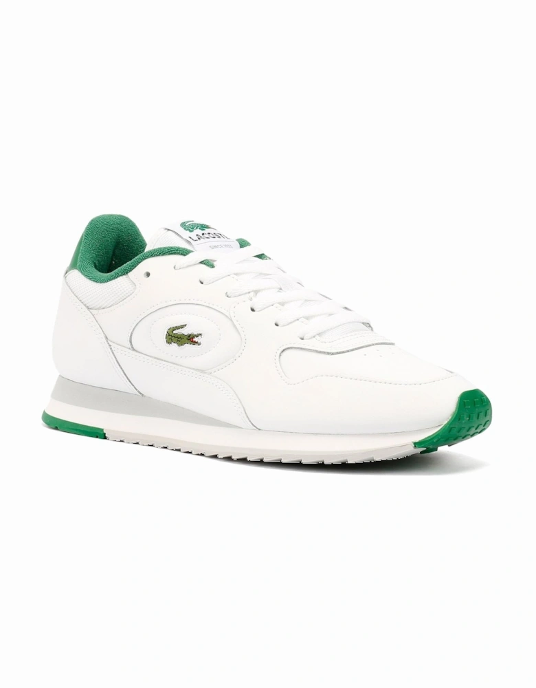 Linetrack Leather Men's White/Green Trainers