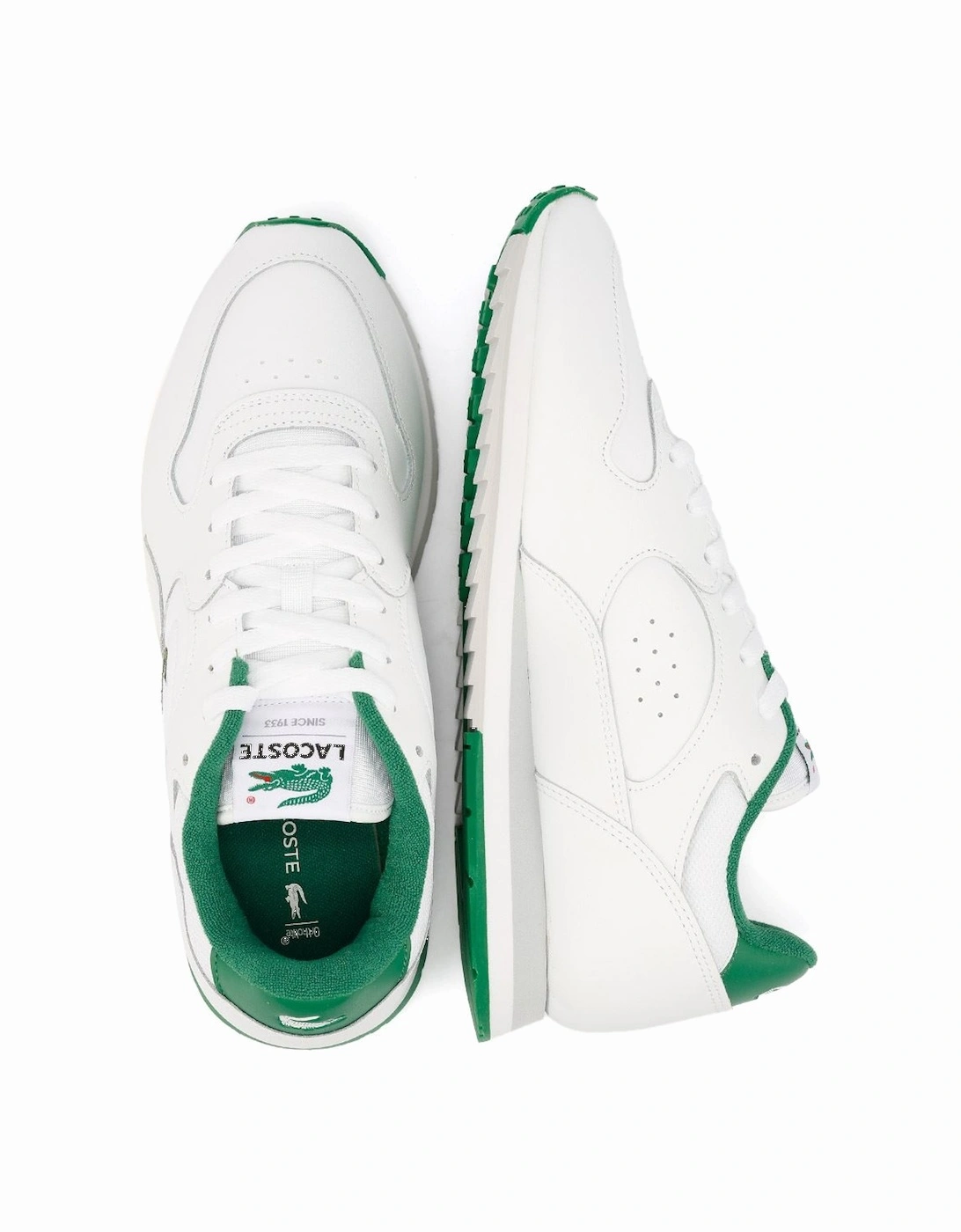 Linetrack Leather Men's White/Green Trainers