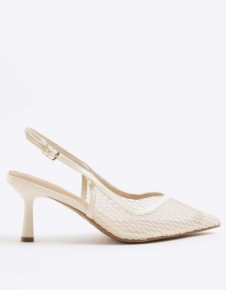 Mesh Court Heeled Shoes