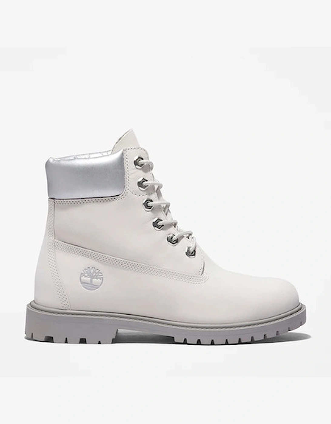Timberland Women's Women's Premium 6 Inch boot - White / Silver - Size: 4