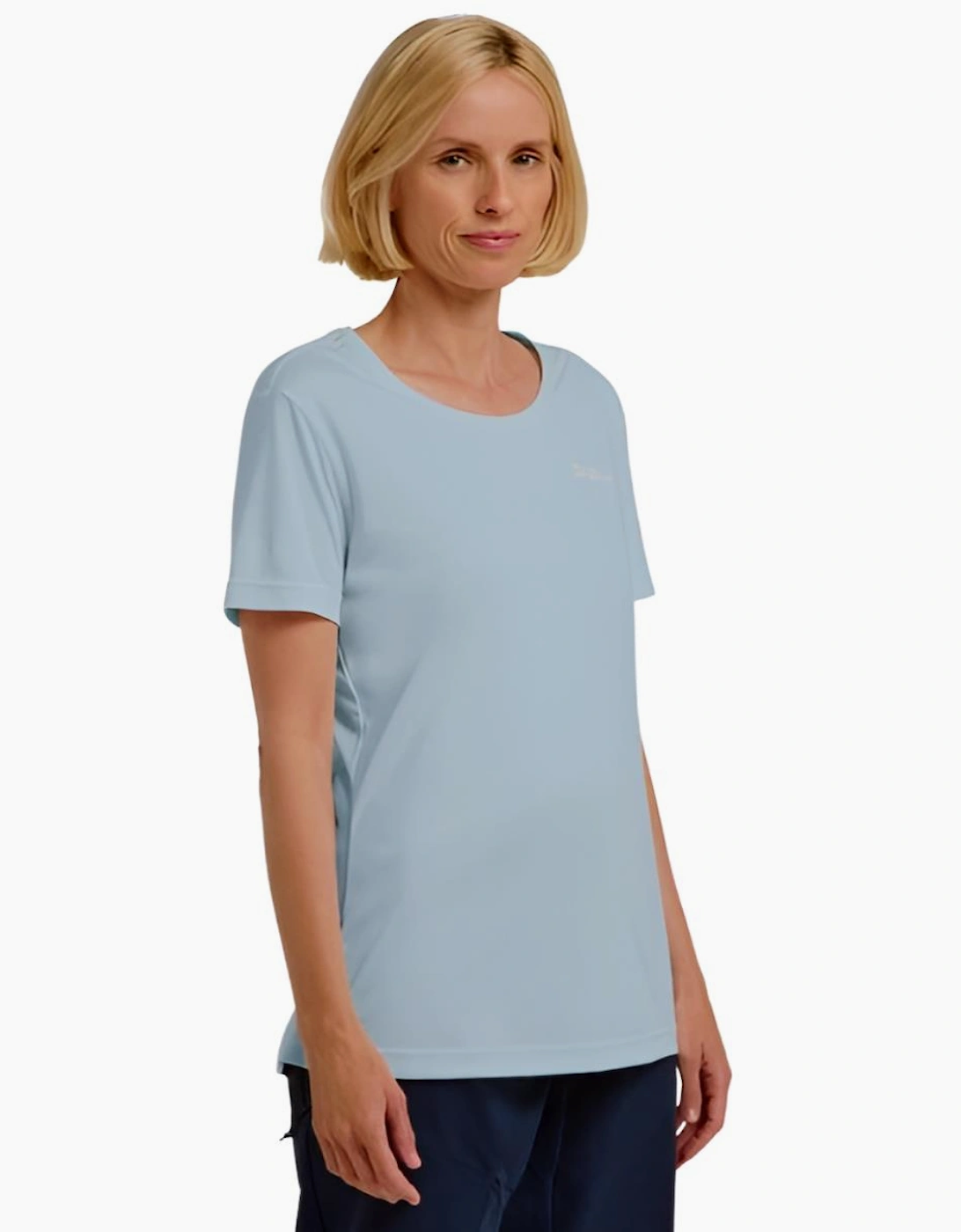 Jack Wolfskin Women's Blue Tech Short Sleeve T-Shirt - : 14 L