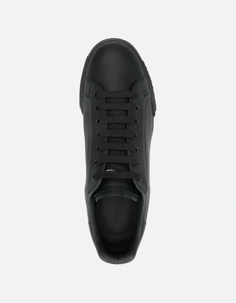 Leather Portofino Sneakers Black