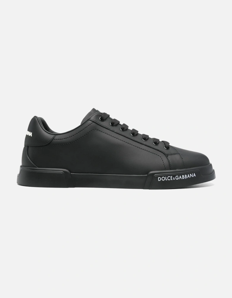 Leather Portofino Sneakers Black