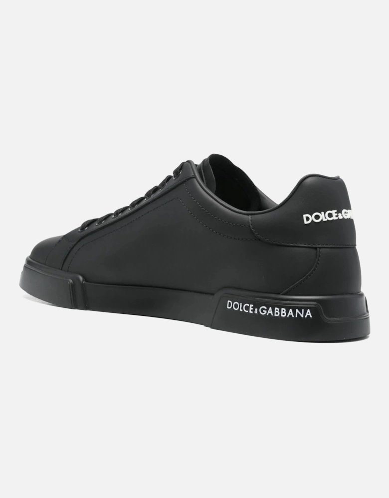 Leather Portofino Sneakers Black