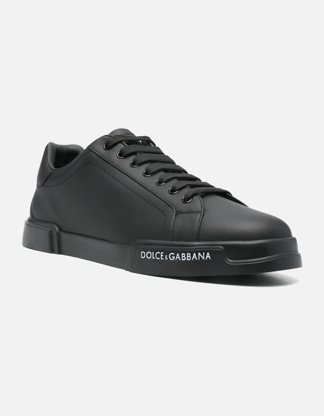 Leather Portofino Sneakers Black