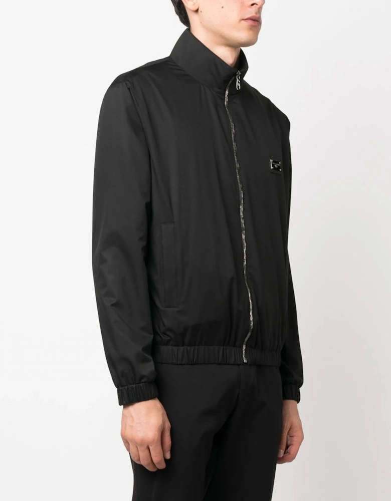 Plaque Zip Jacket Black