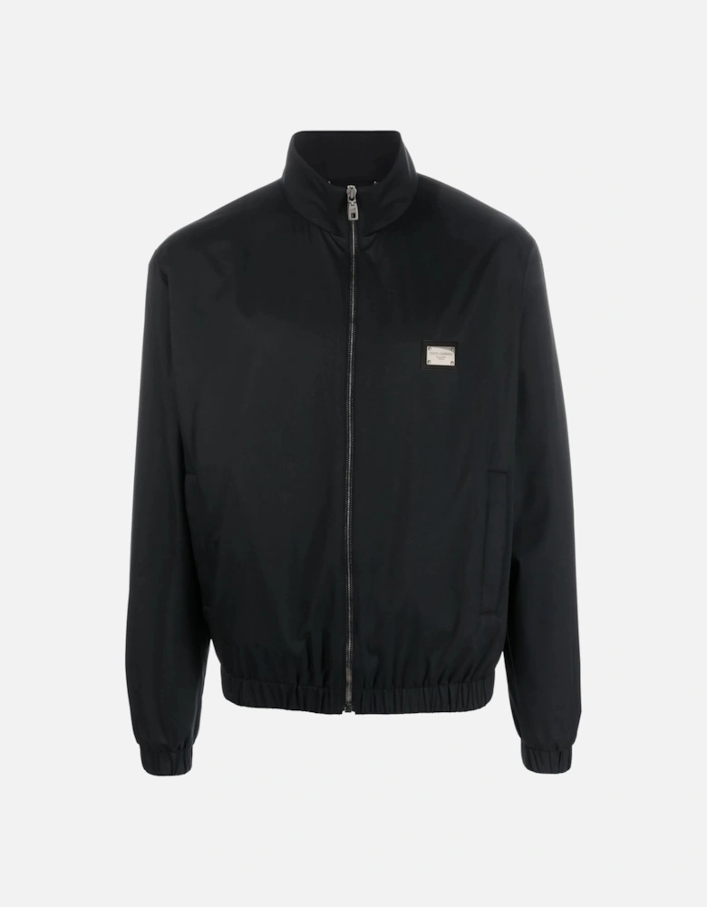 Plaque Zip Jacket Black