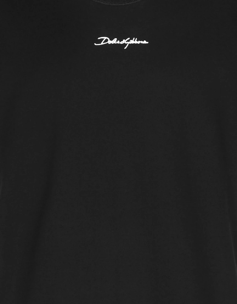 Branded Cotton T-Shirt Black