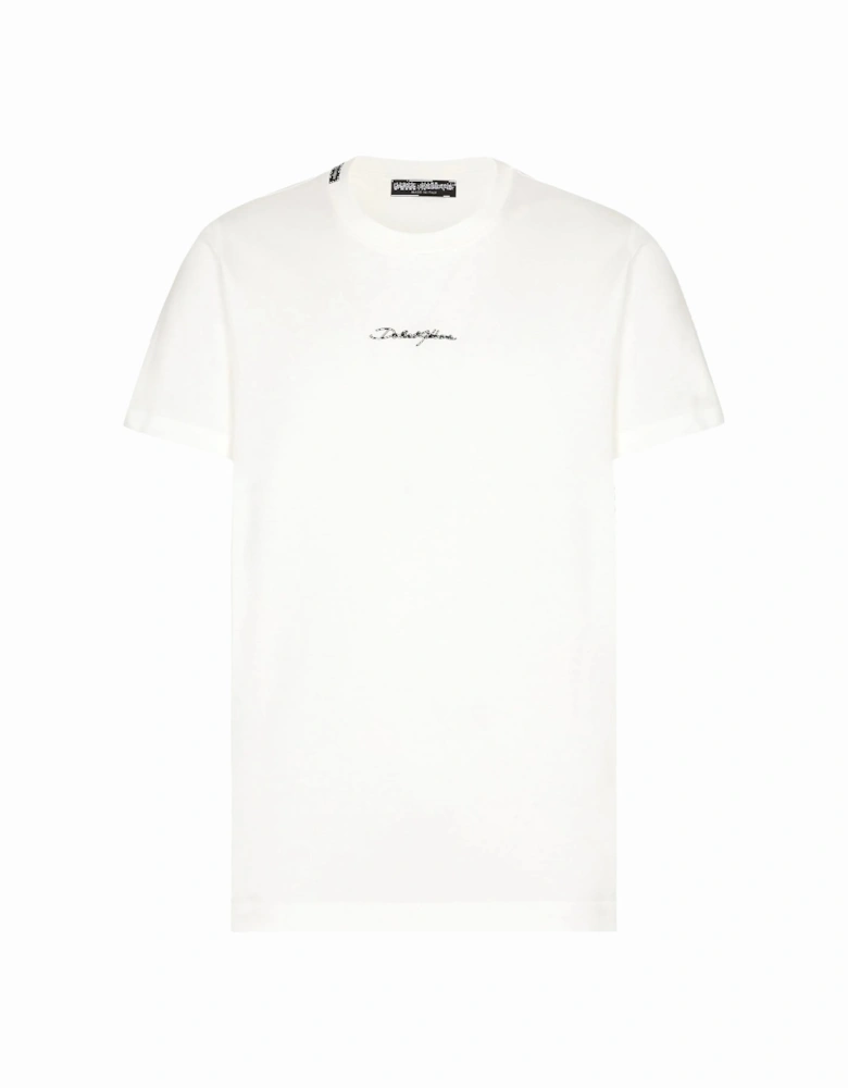 Branded Cotton T-Shirt White