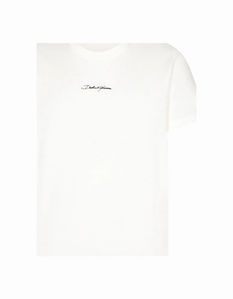 Branded Cotton T-Shirt White