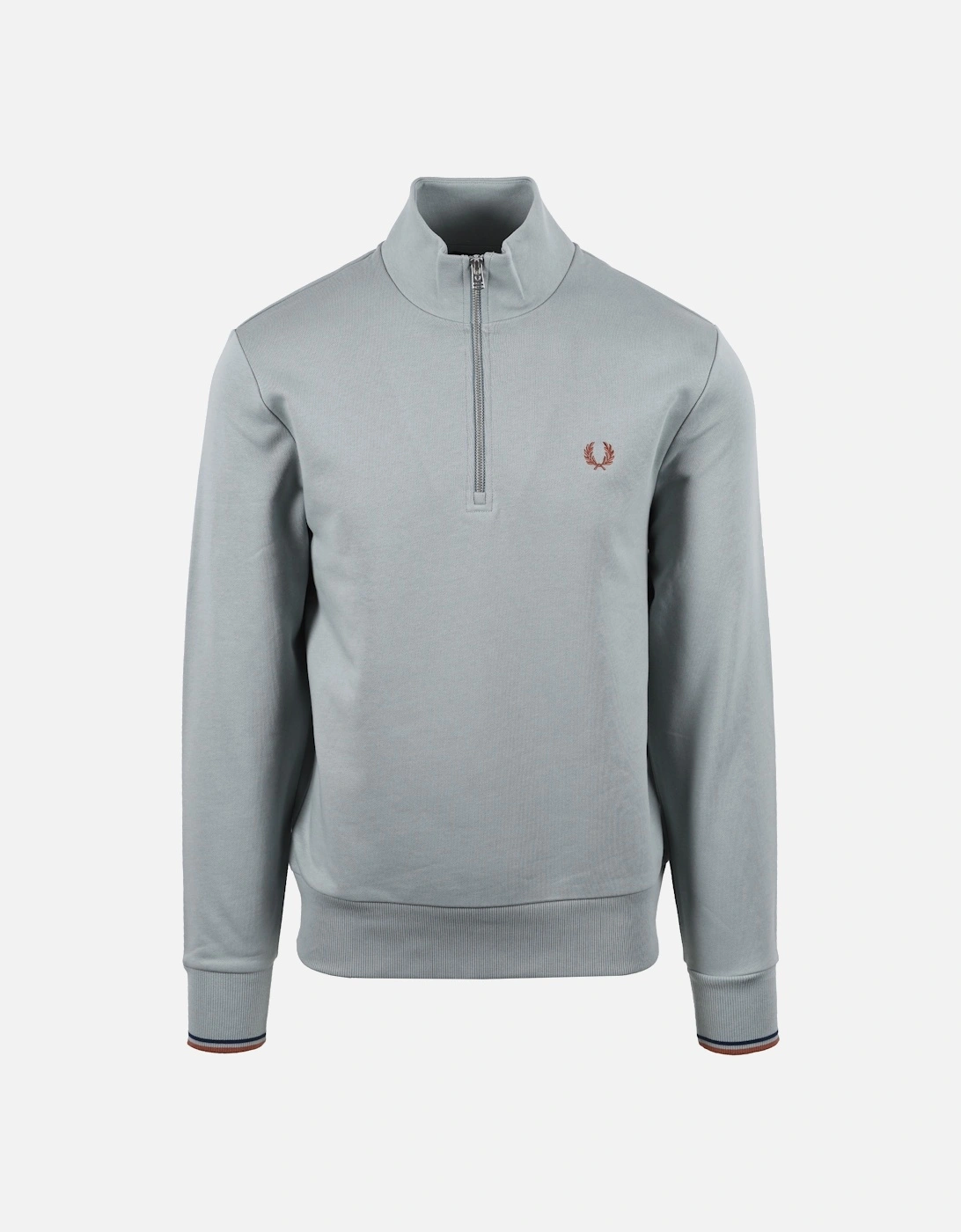 Half Zip Sweatshirt Silver Blue, 5 of 4