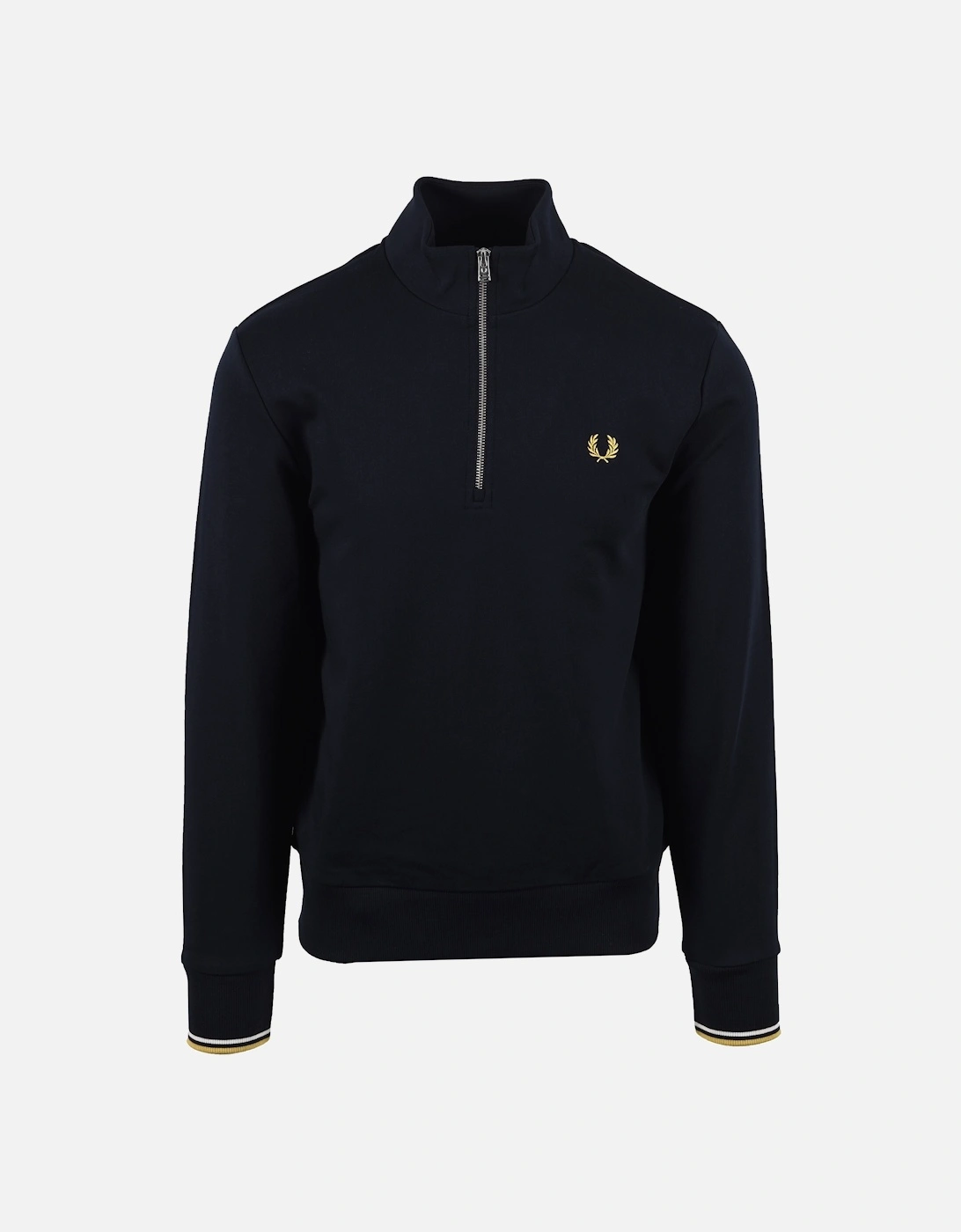 Half Zip Sweatshirt Navy/Ecru/Honeycomb, 5 of 4