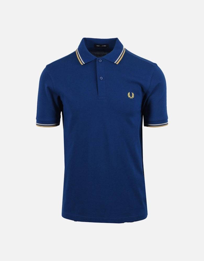 Twin Tipped Polo Shirt Shaded Cobalt/Oatmeal/Honeycomb