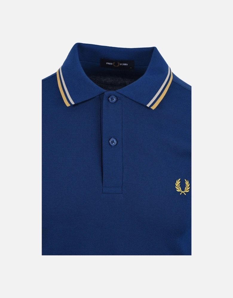 Twin Tipped Polo Shirt Shaded Cobalt/Oatmeal/Honeycomb