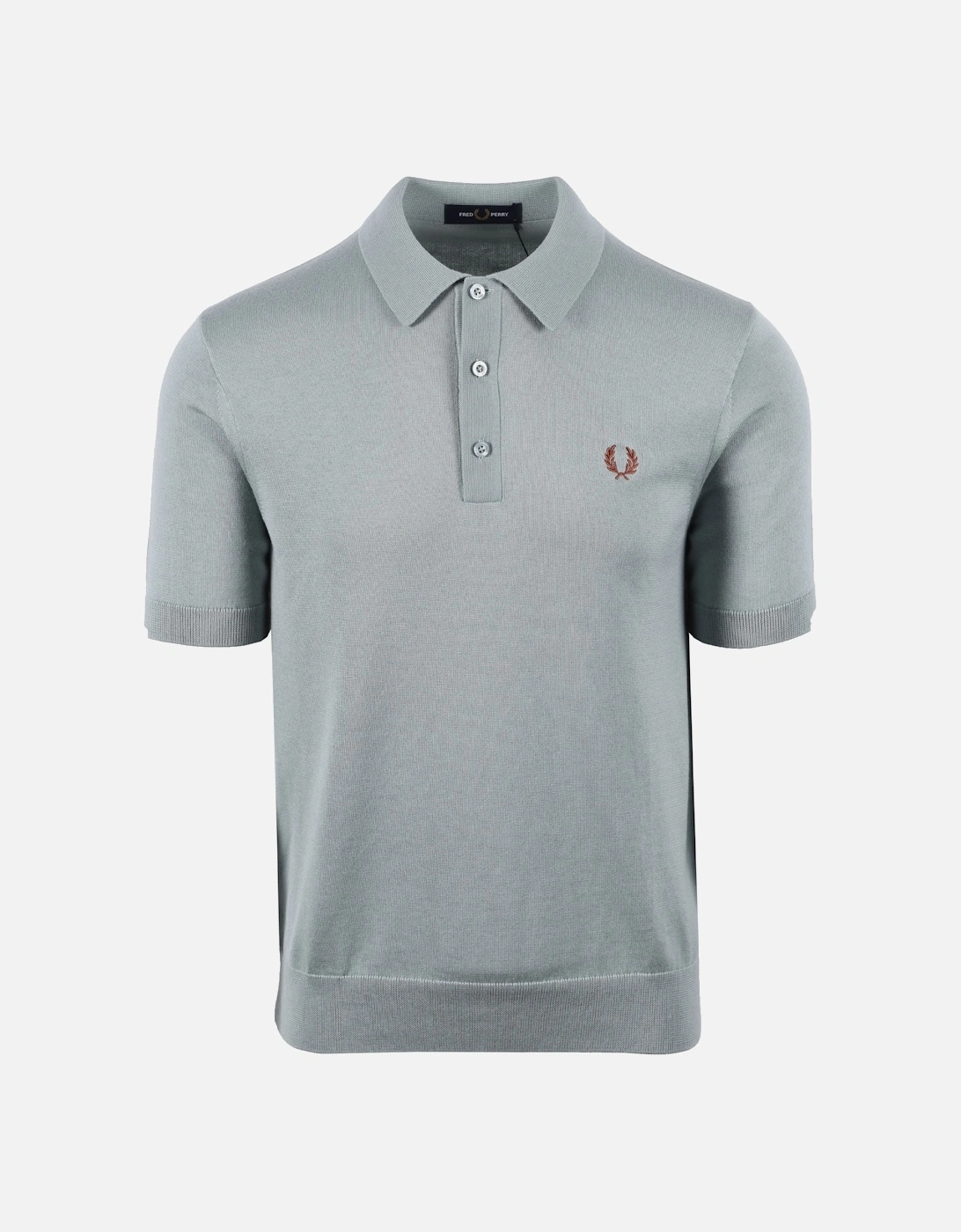 Knitted Polo Shirt Silver Blue, 5 of 4