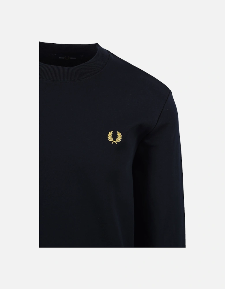 Crew Neck Sweatshirt Navy/Ecru/Honeycomb