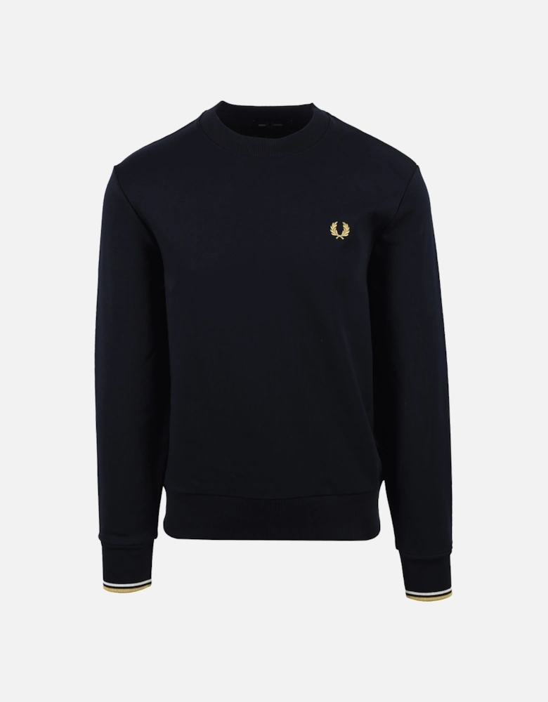 Crew Neck Sweatshirt Navy/Ecru/Honeycomb