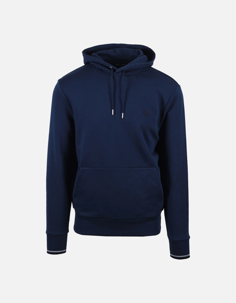 Tipped Hooded Sweatshirt Tennis Blue