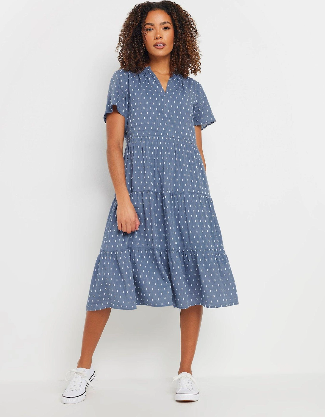 Dobby Tiered Dress, 2 of 1