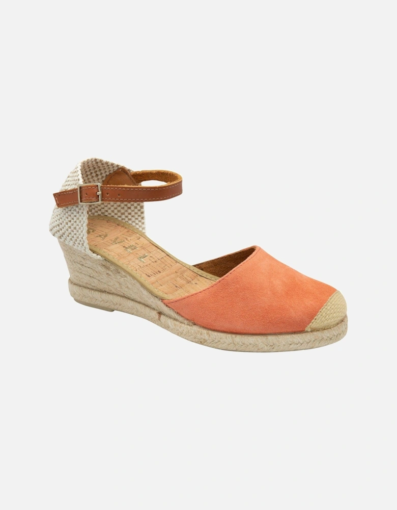 Rhea Heeled Shoes - Coral Suede