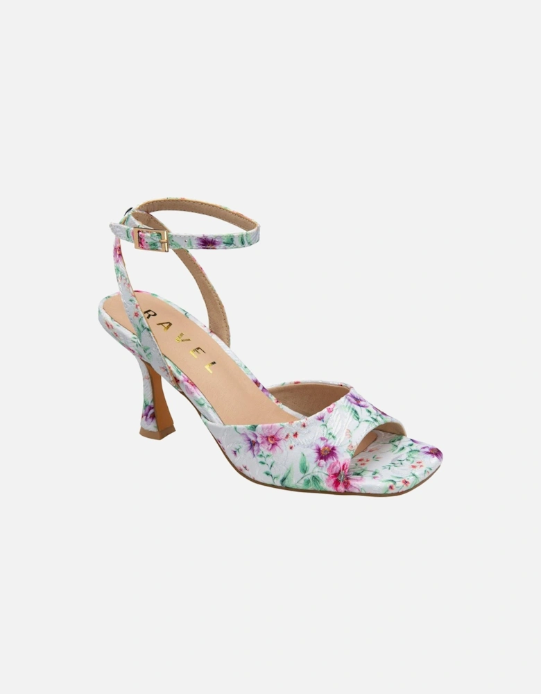 Holms Heeled Sandals - White Floral