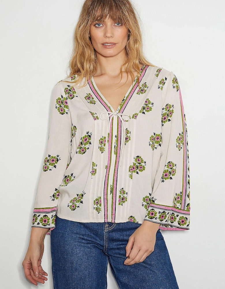 Louisa Floral Blouse - Ivory