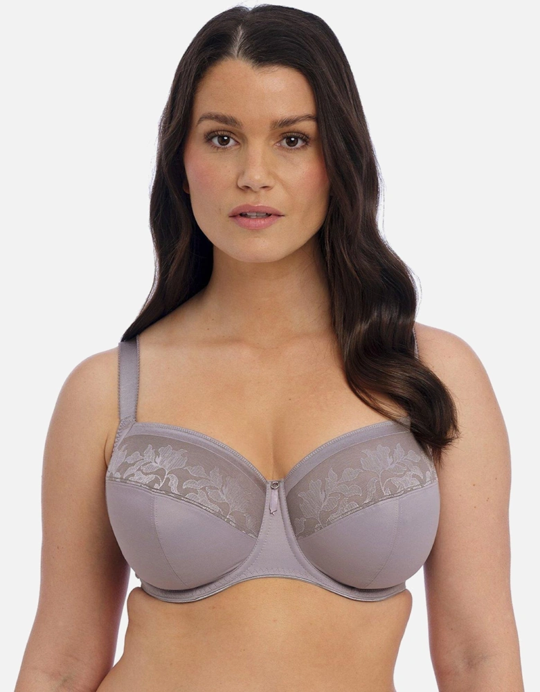 Illusion Underwired Side Support Bra - Grey