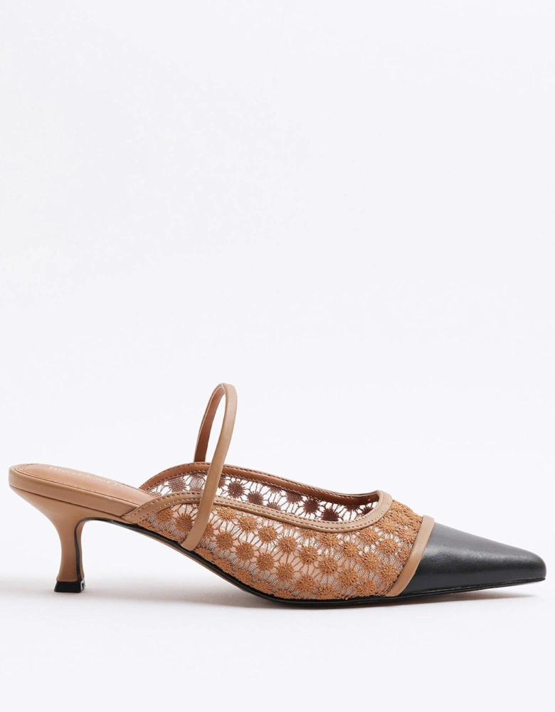 Ankle Strap Court Shoe - Brown