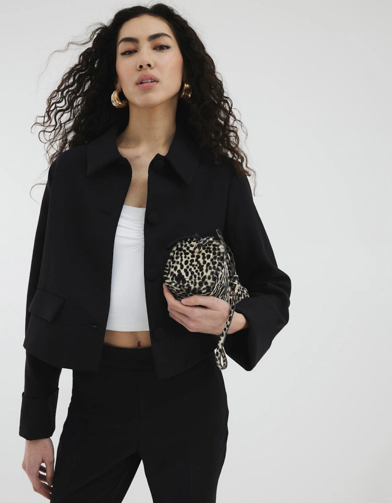 Structured Compact 60s Jacket - Black